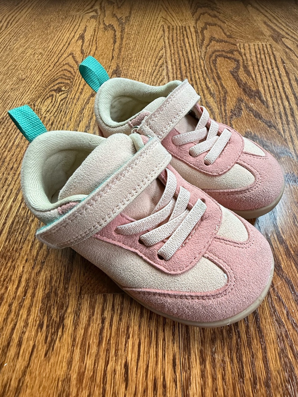 Ten Little Pink Retro Suede Sneakers Sz 7